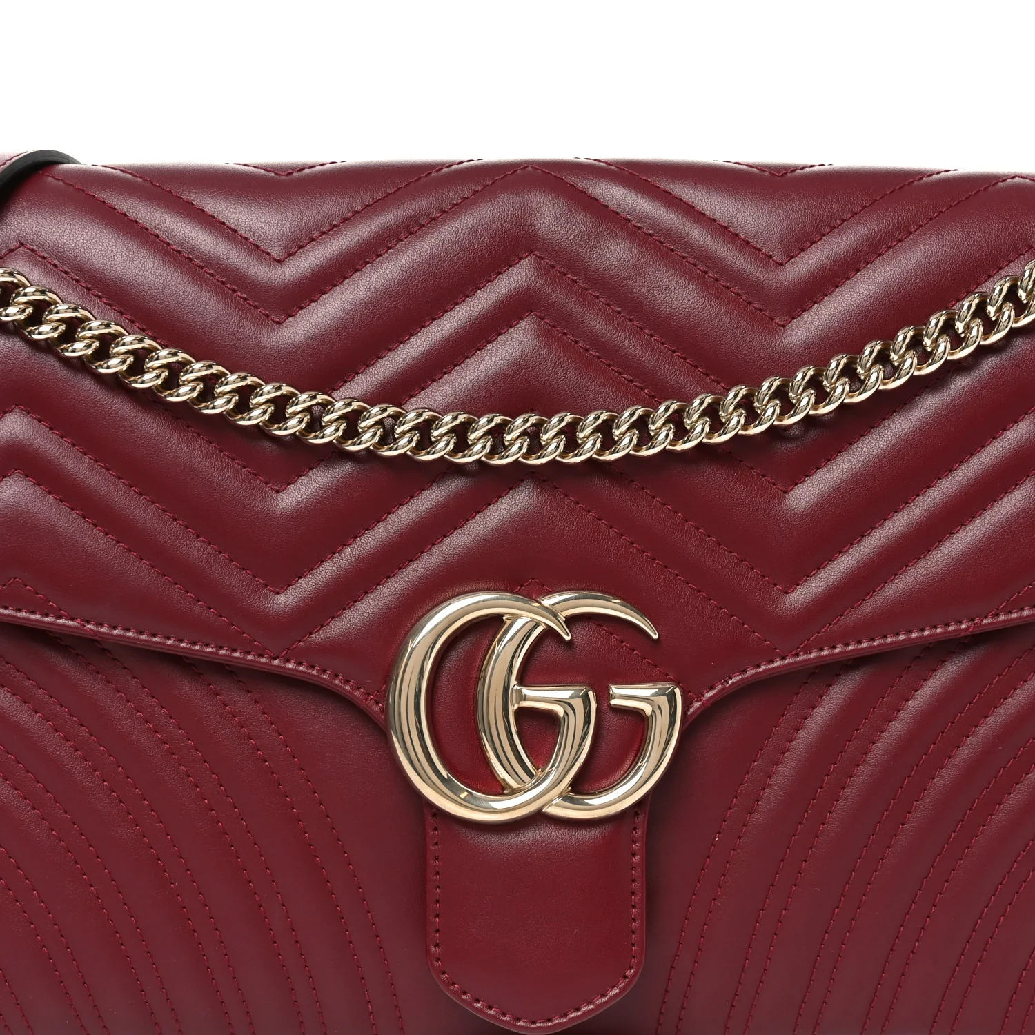 Calfskin Matelasse Large Horizontal GG Marmont Shoulder Bag Black - Top Club