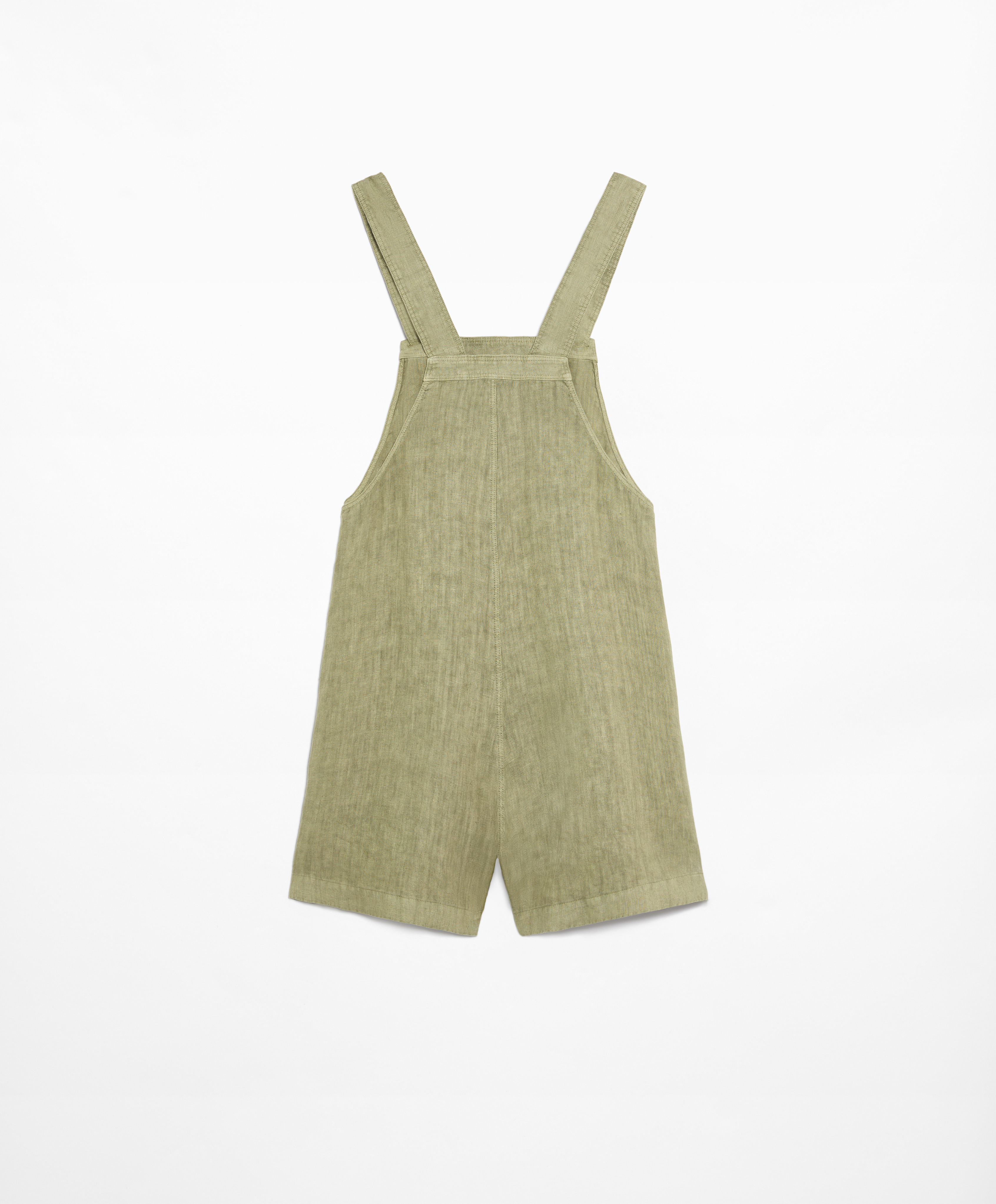 OYSHO Short strappy jumpsuit in 100% linen