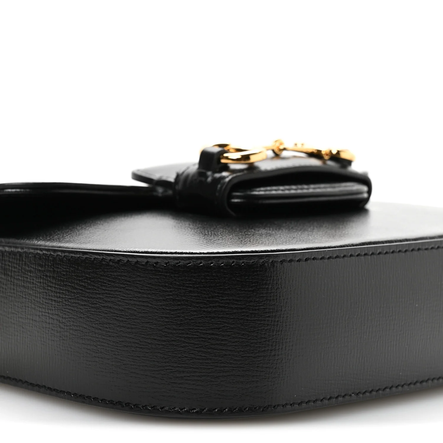 Azalea Calfskin Web Mini Horsebit 1955 Shoulder Bag Black - Top Club
