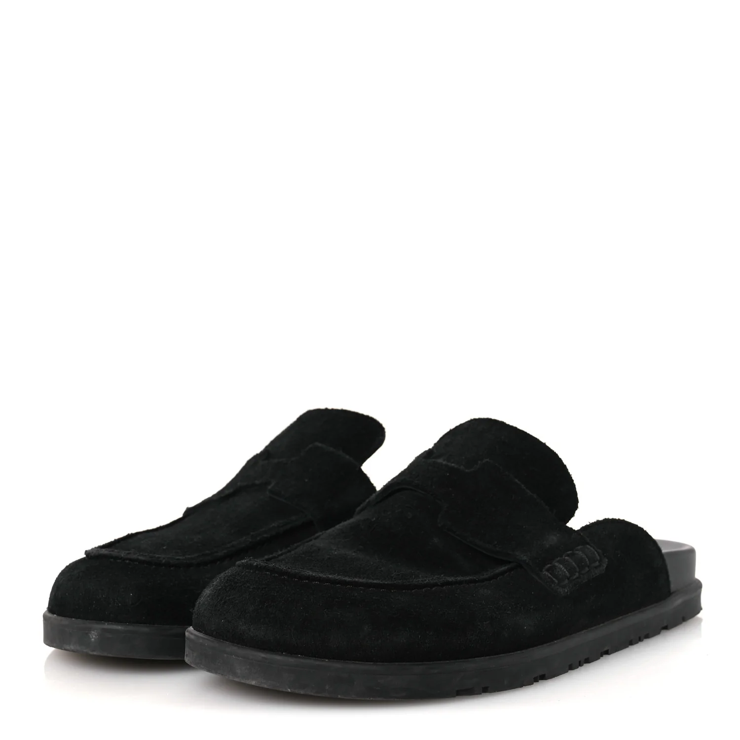 Suede Calfskin Go Mules 37 Black - Top Club