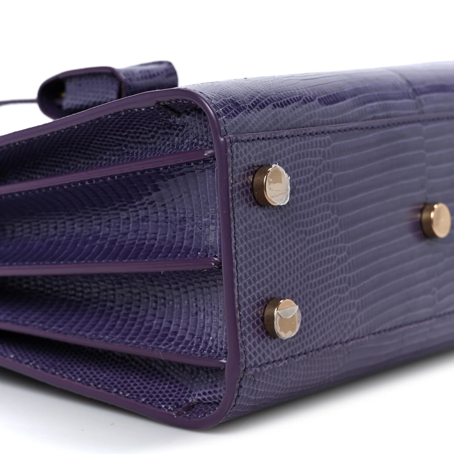 Lizard Calfskin Embossed Nano Sac De Jour Bright Bright Lilas - Top Club