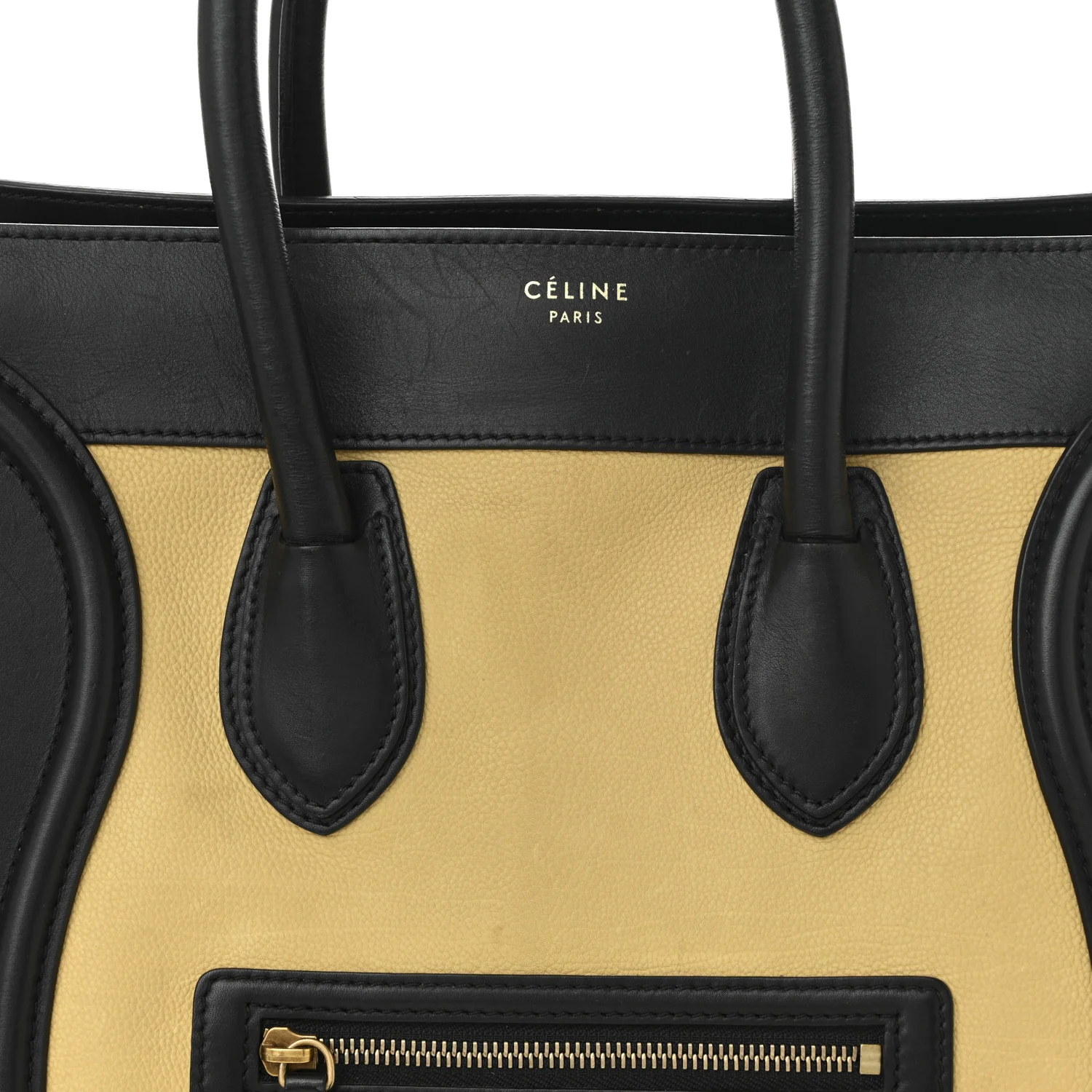 Velluto Calfskin Mini Tri-Color Luggage Vanilla - Top Club