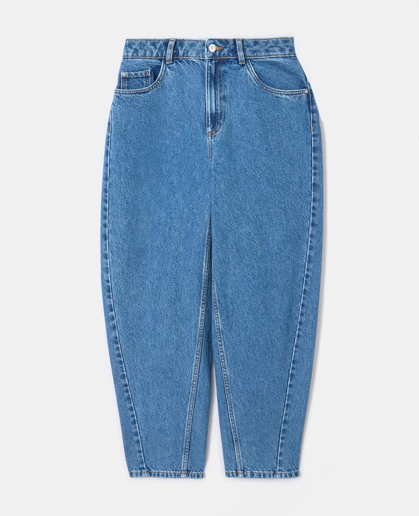 Pimkie Jean barrel taille haute avec jeux de coutures