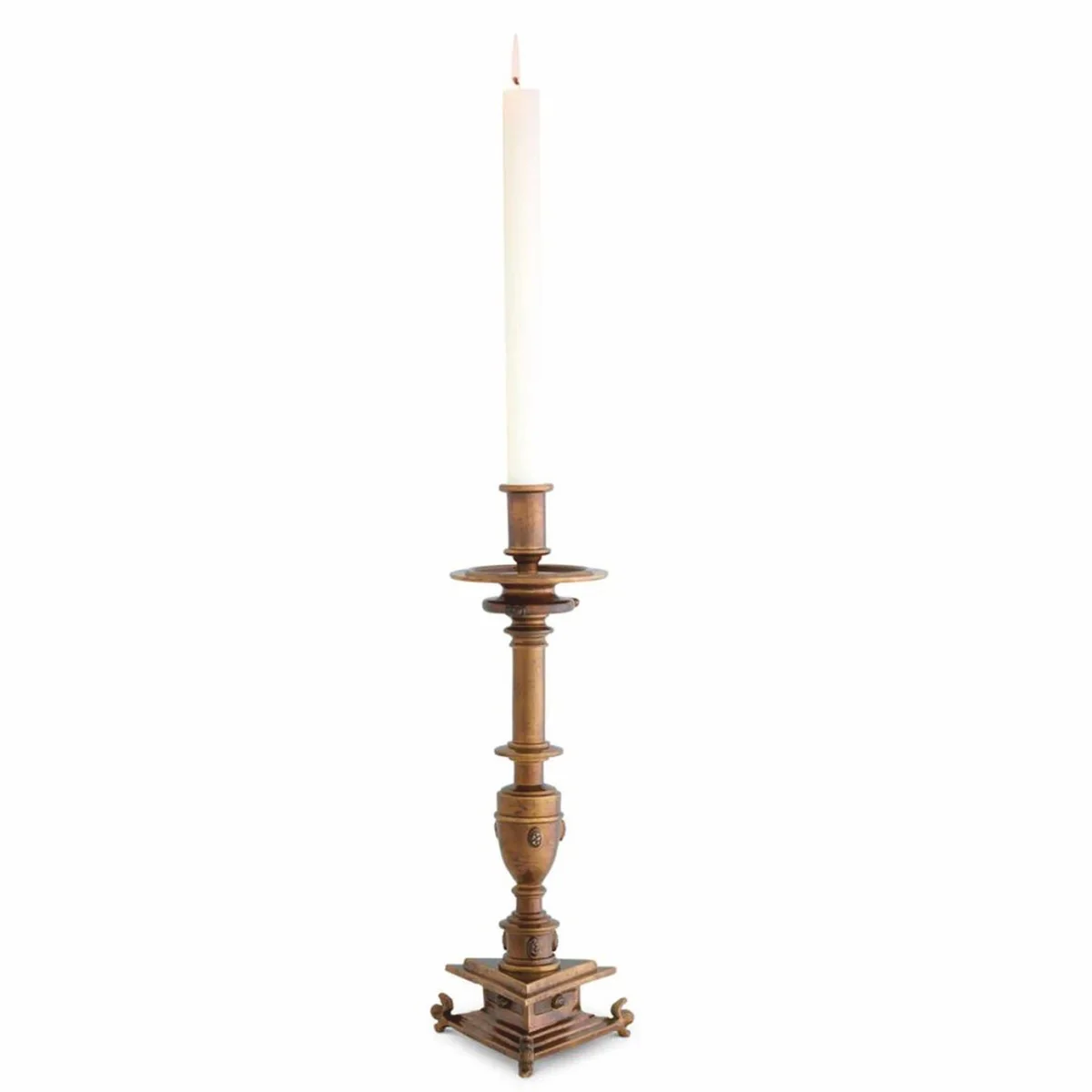 Luxury Baroque candlestick antique gold H. 39.5 cm - Baroque decoration