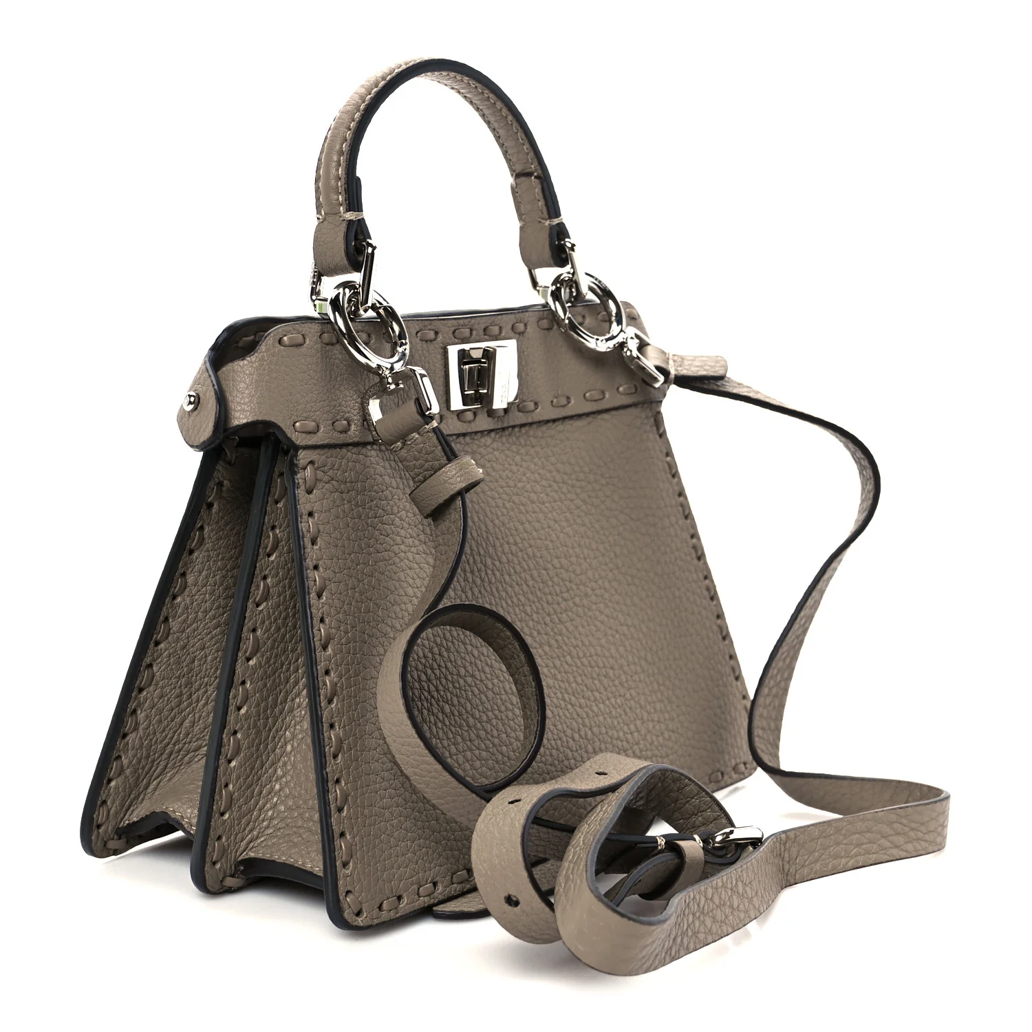 Cuoio Romano Selleria Mini Peekaboo I SEE U Iconic Satchel Fettuccia - Top Club