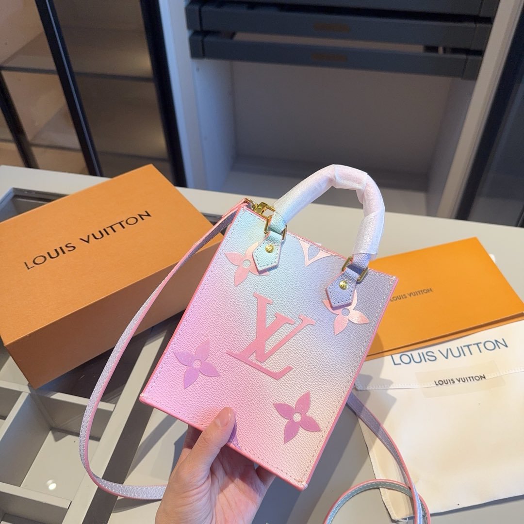 louis new arrival pink mini tote bag size: 14*17*5 cm - Top Club