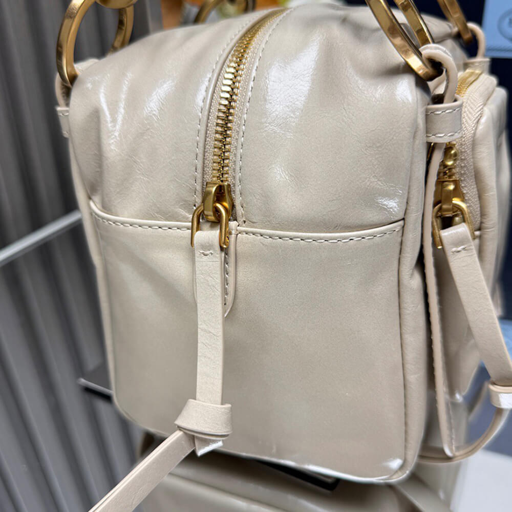 Prada Dangle leather top-handle mini-bag(HIGH-END GRADE) - Top Club