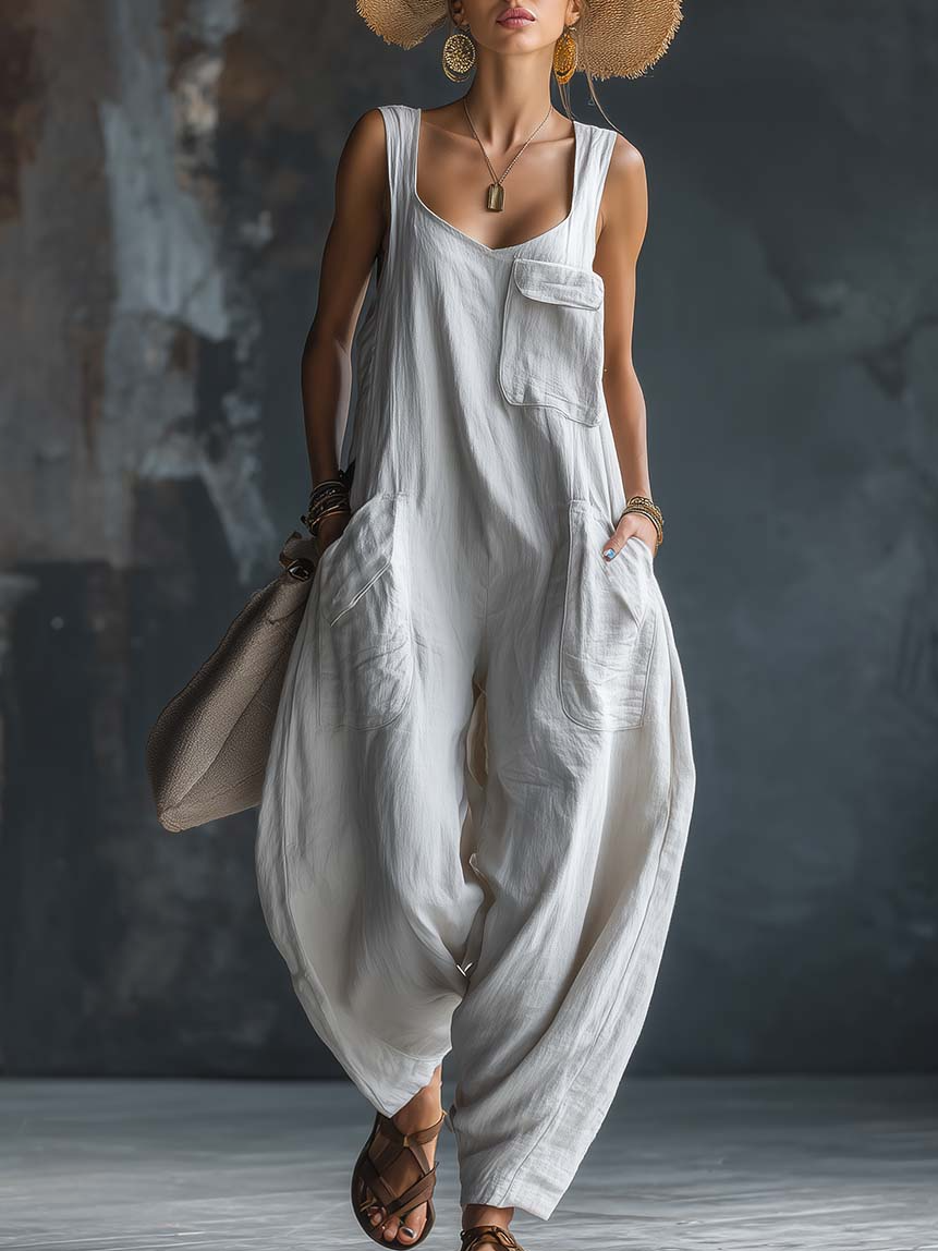 Cozy Loose-fitting Wide-leg Jumpsuit - Nordfashionstorm - Women's Clothing, Fashion for You - Nordfashionstorm.com