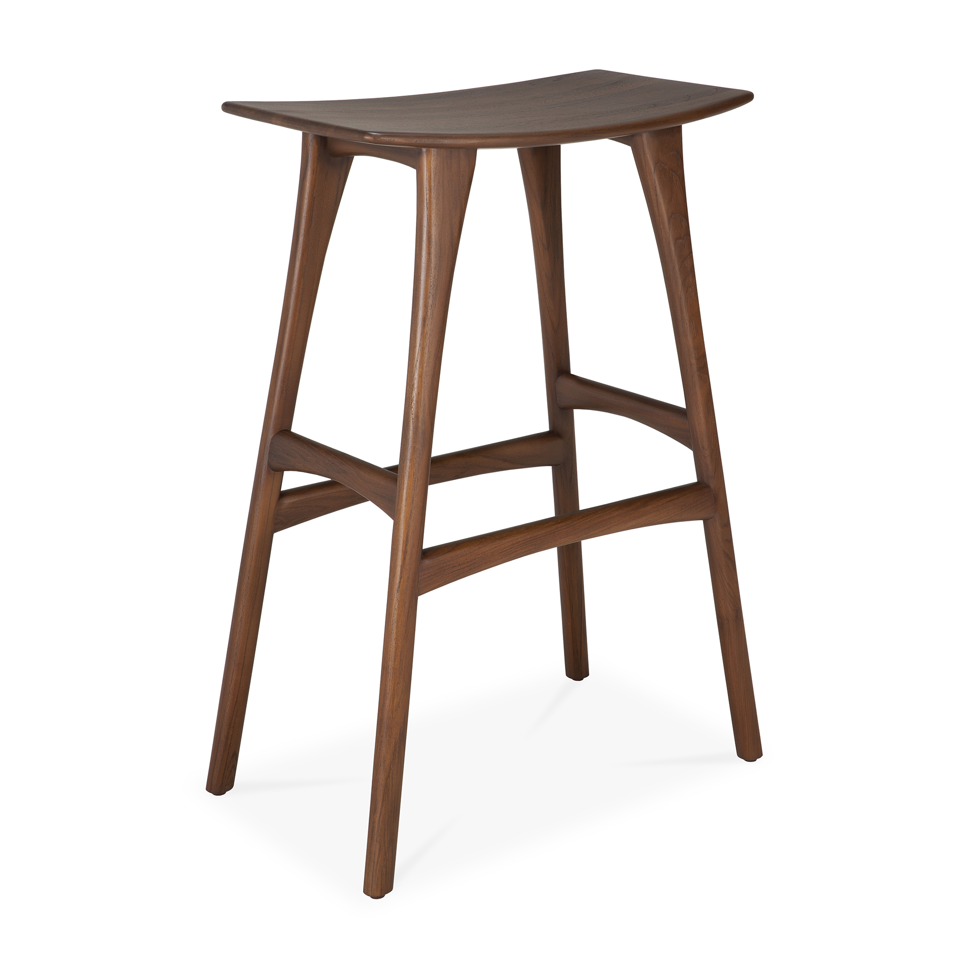 Osso bar kruk 80 - bruin teak - gelakt