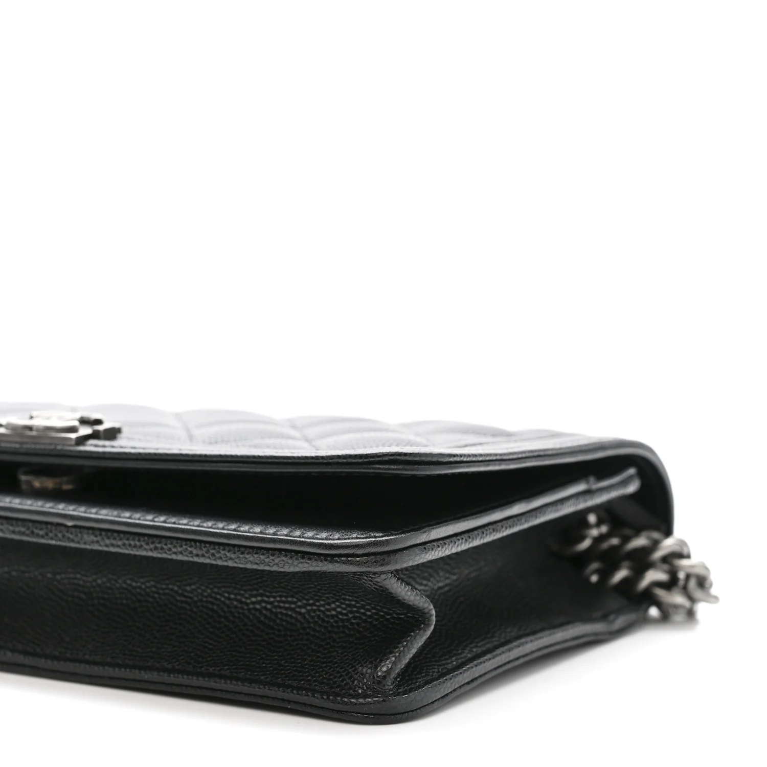 Caviar Quilted Boy Wallet On Chain WOC Black - Top Club