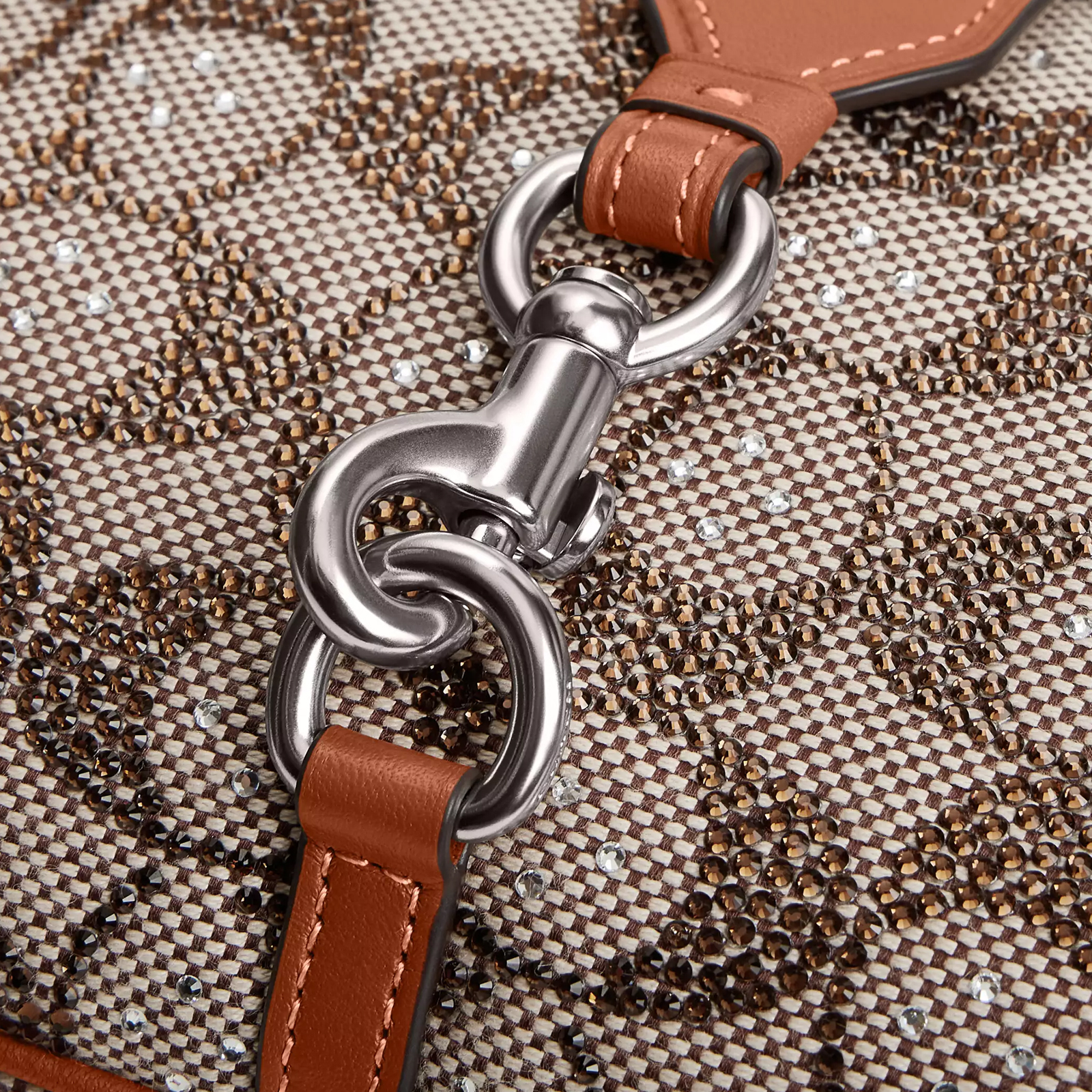 COACH Hamptons Hobo Bag In Crystal Signature Jacquard
