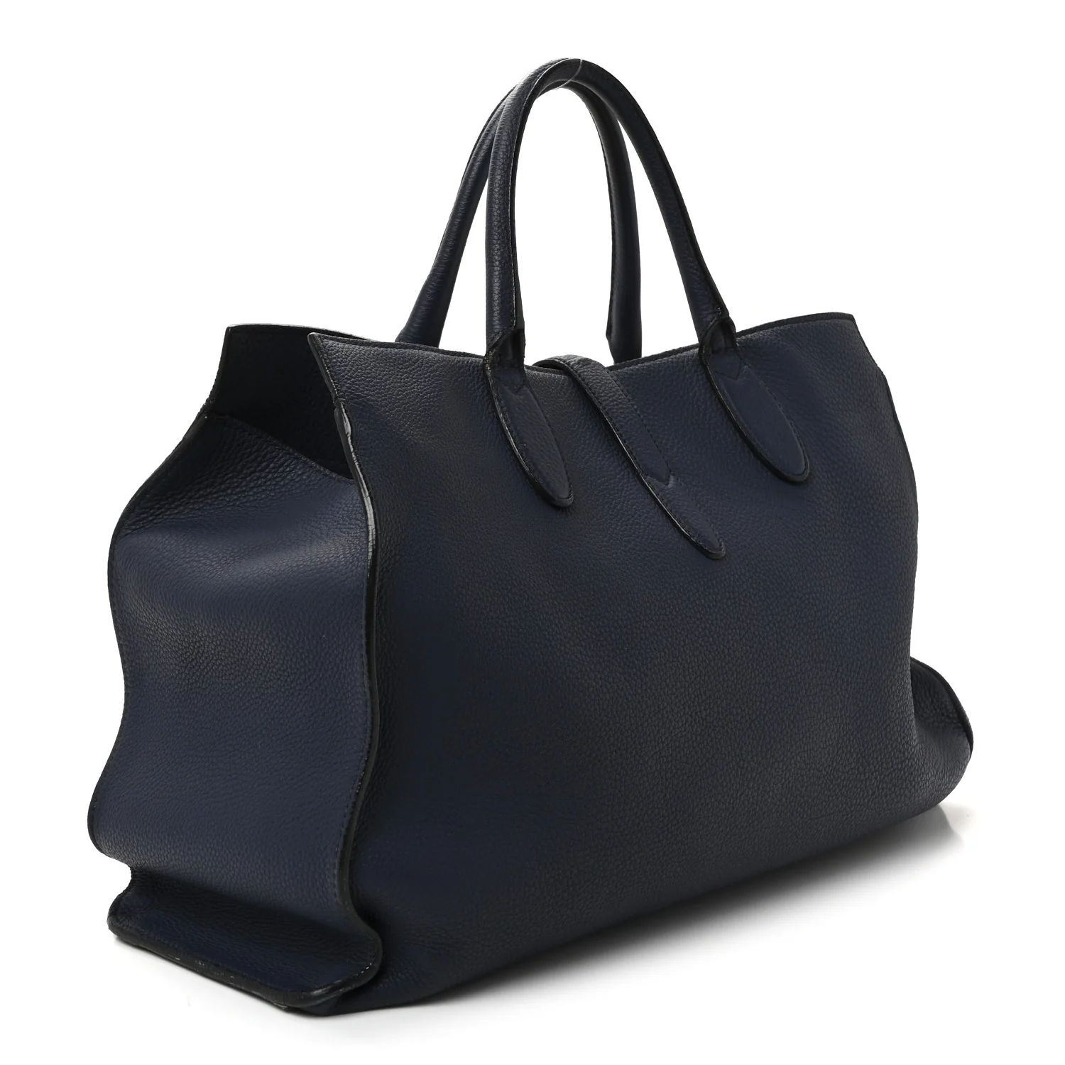 Soft Calfskin Medium Jackie Top Handle Bag Classic Blue Marine - Top Club