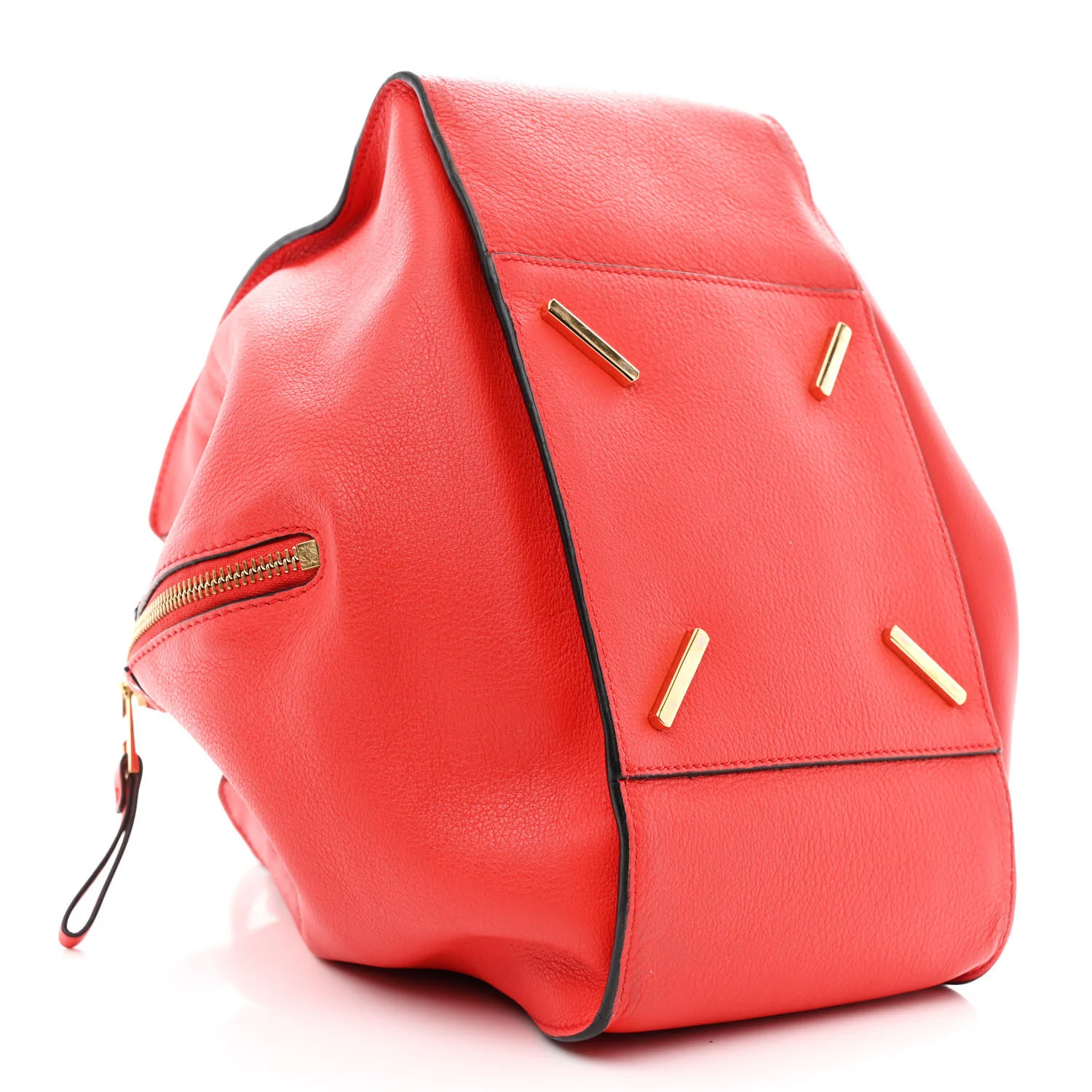 Calfskin Small Hammock Shoulder Bag Scarlet Red - Top Club