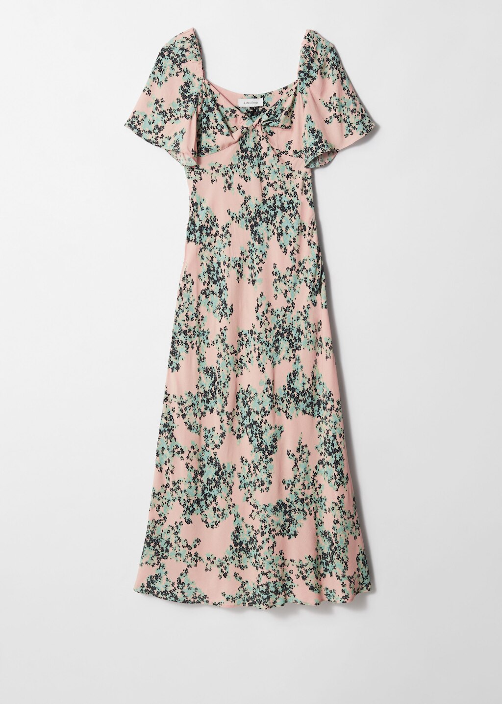 & Other Stories FLUTTER-SLEEVE MIDI DRESS