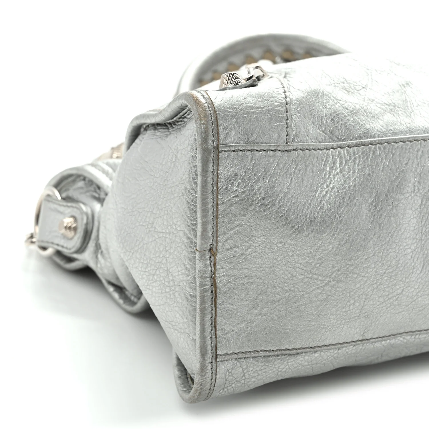 Metallic Agneau Giant 12 Silver Hardware City Gris Aluminum - Top Club