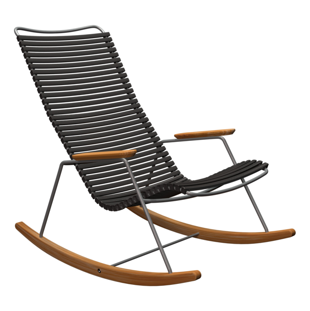 Tuinstoel Click rocking chair zwart