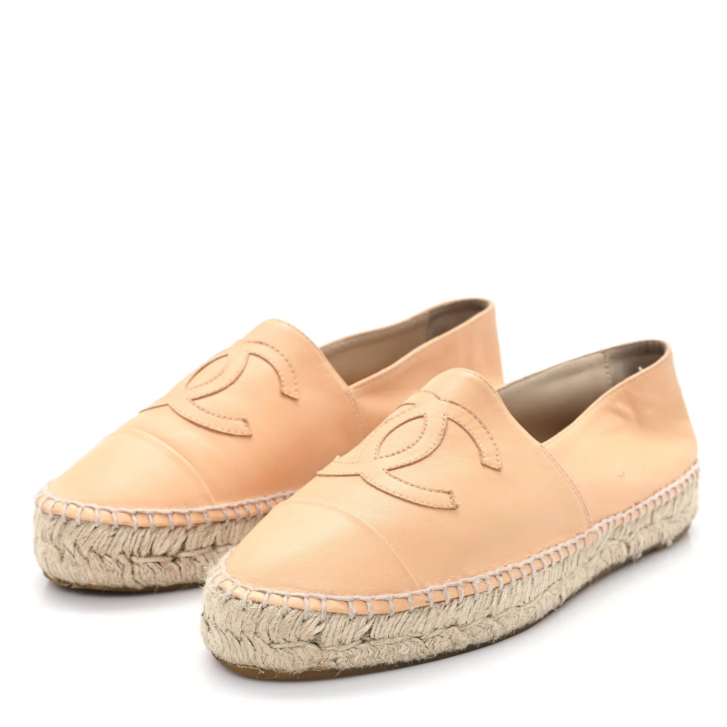 Lambskin CC Espadrilles 38 Nude - Top Club