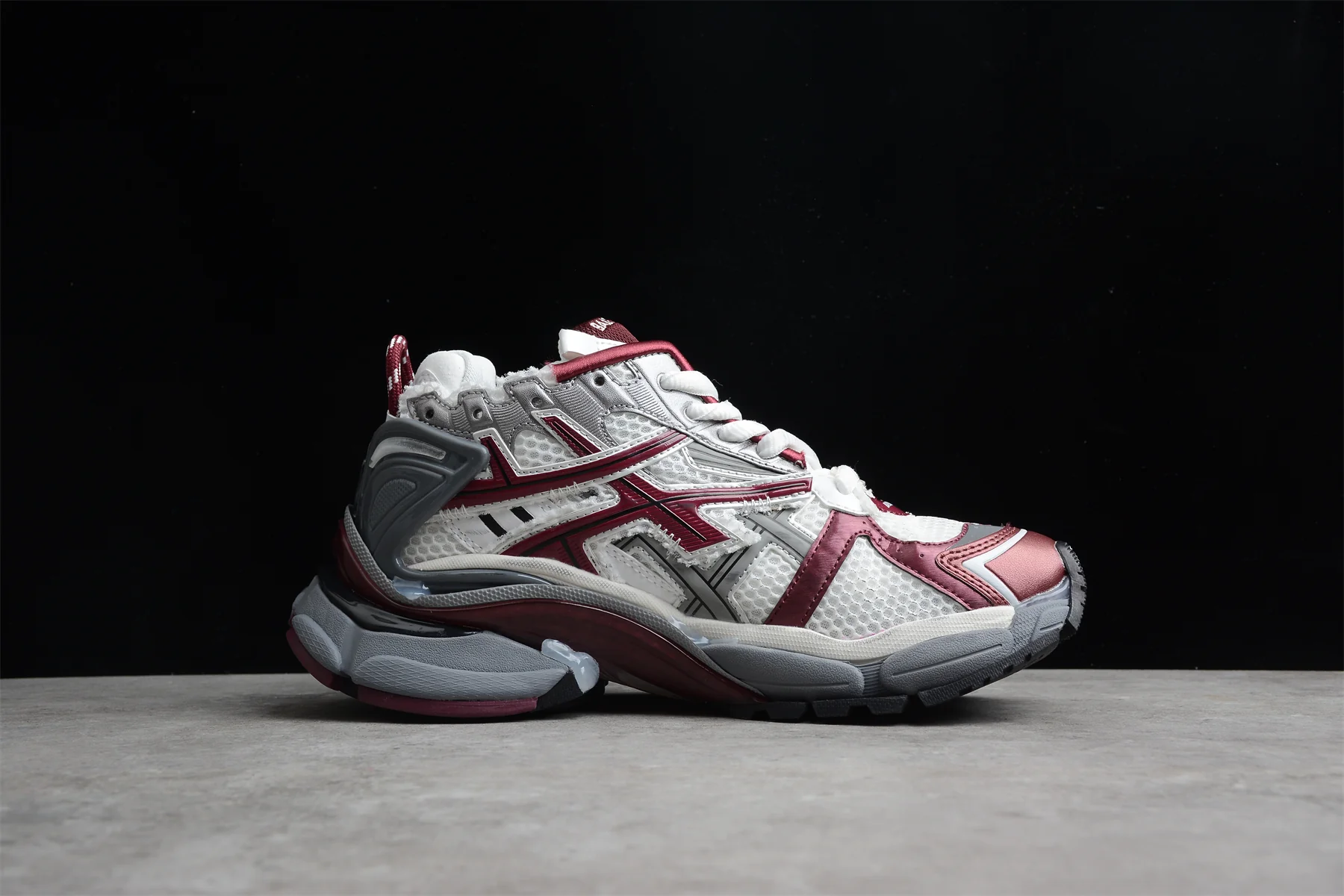 Balenciaga Runner Sneaker in Burgundy/Grey - Sneaker Replica Workshop