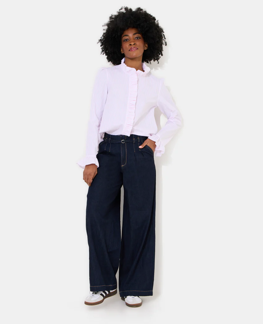 Pimkie Chemise popeline rayée avec volants