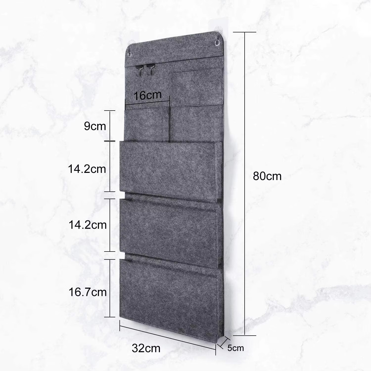 Custom Cascading Wall Hanging Mail Organizer New Design Sturdy Felt Office File Magazine Storage Fabric Bathroom Hanging Holder