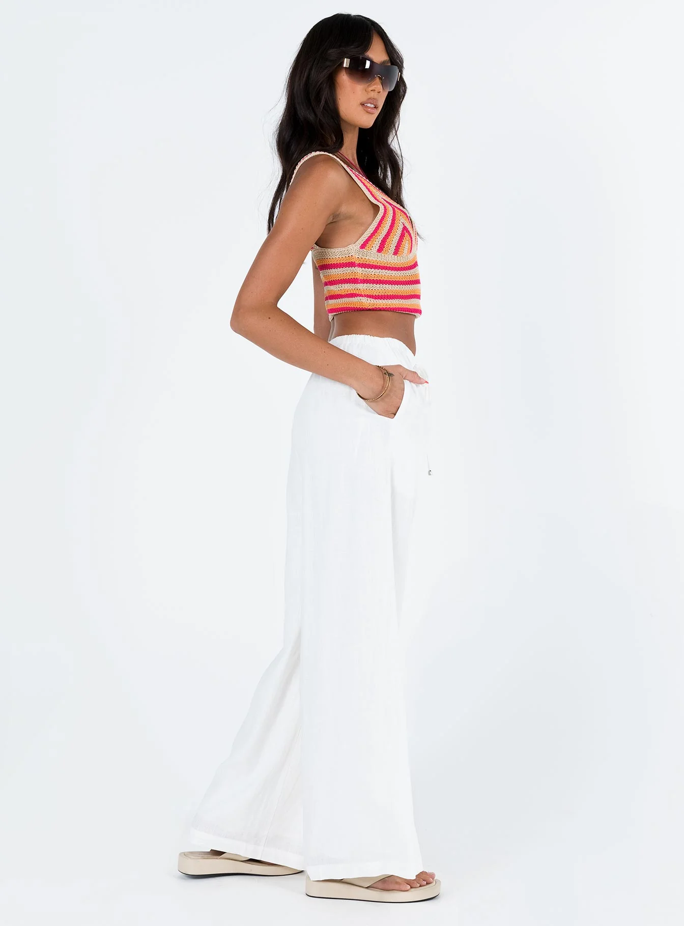 Ogilvie Linen Blend Pants White