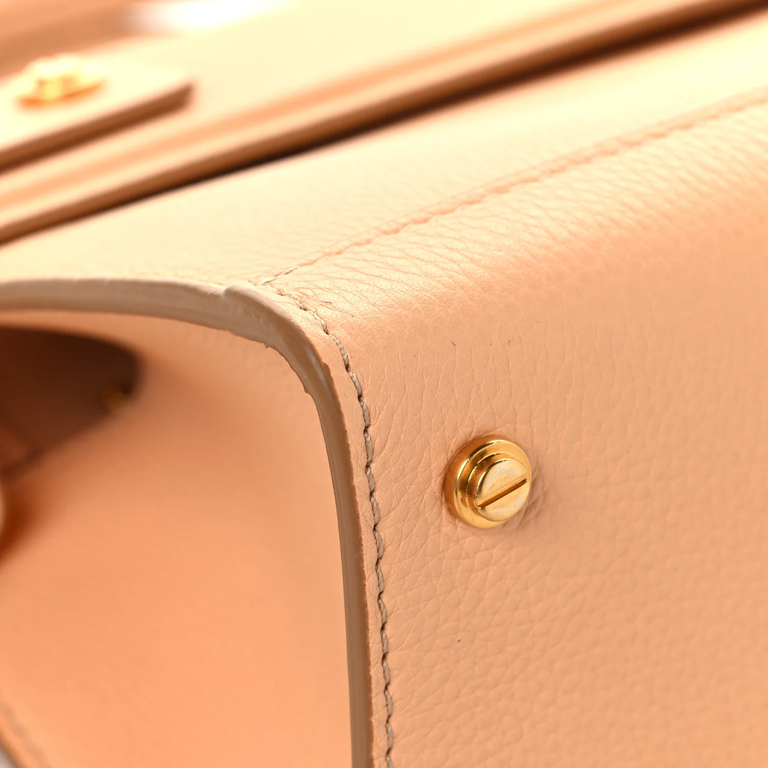 Grained Calfskin Mini Horizon Satchel Beige - Top Club