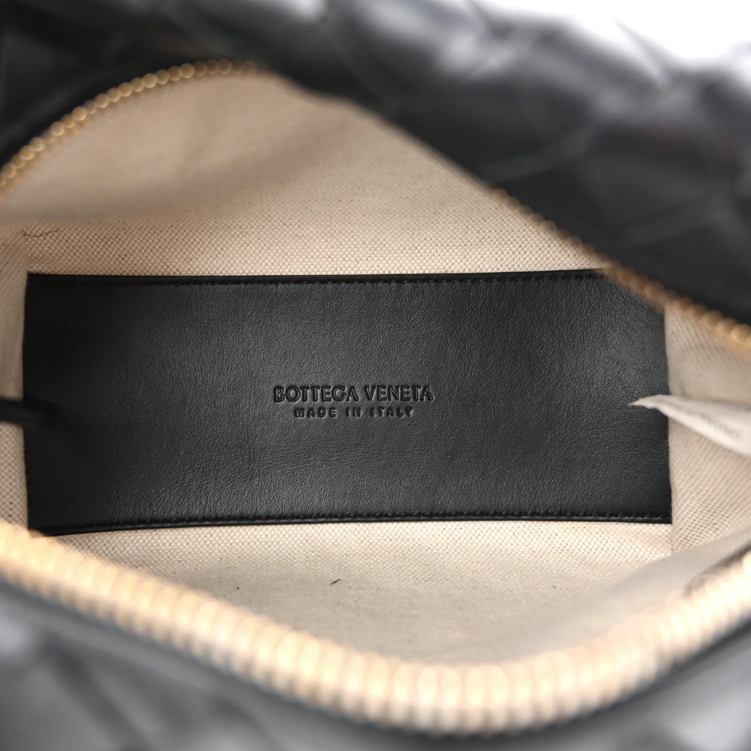 Calfskin Intrecciato Small Loop Top Handle Black - Top Club