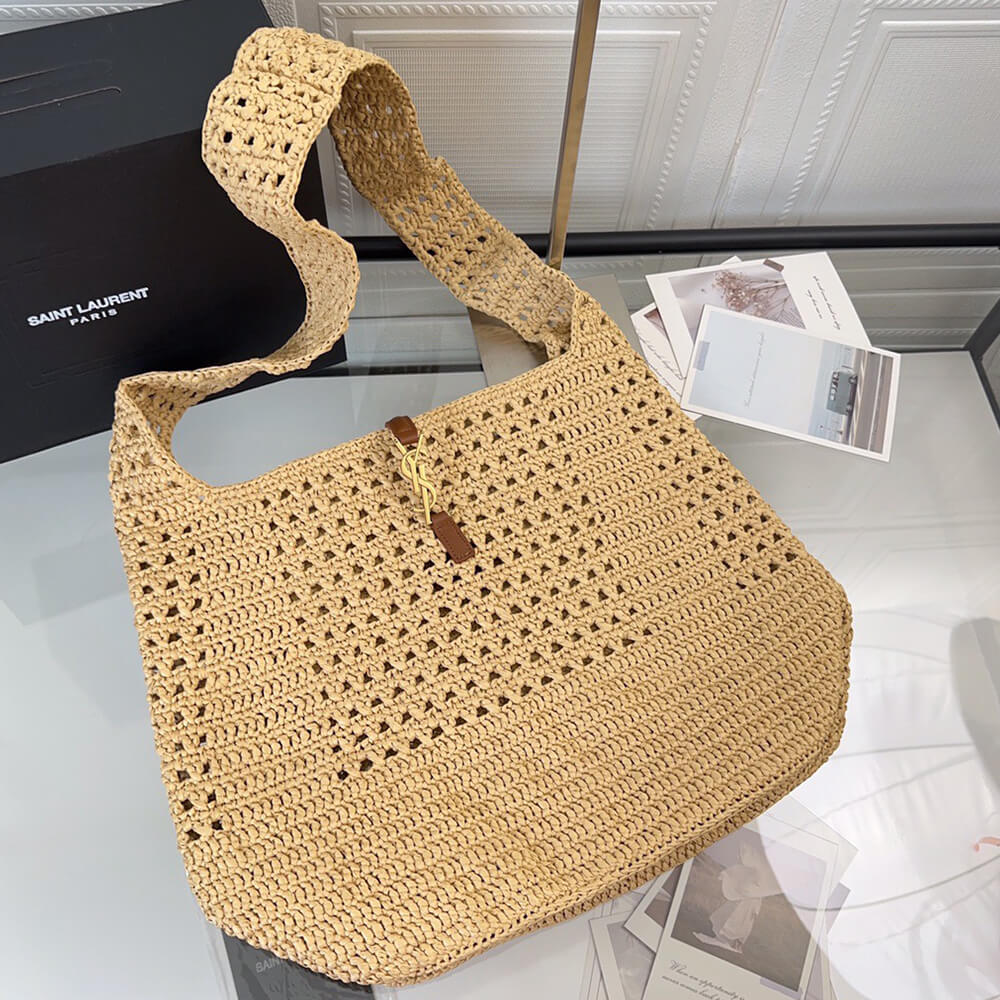 YSL Hobo Crochet bag in raffia and leather(HIGH-END GRADE) - Top Club