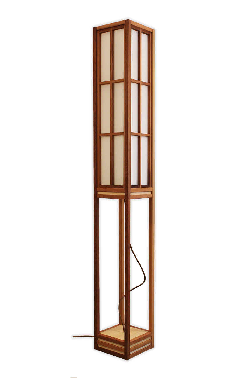 Vloerlamp Tokyo cedar
