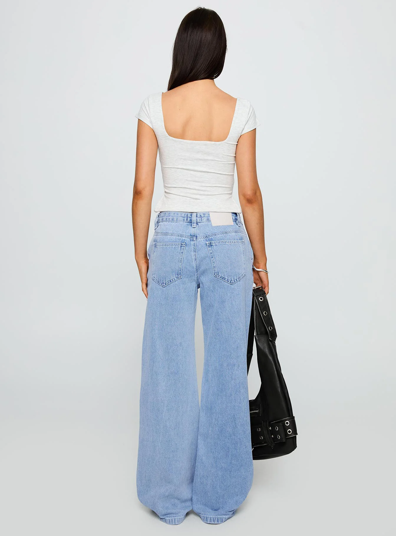 Reaper Mid Rise Baggy Jeans Light Blue Wash