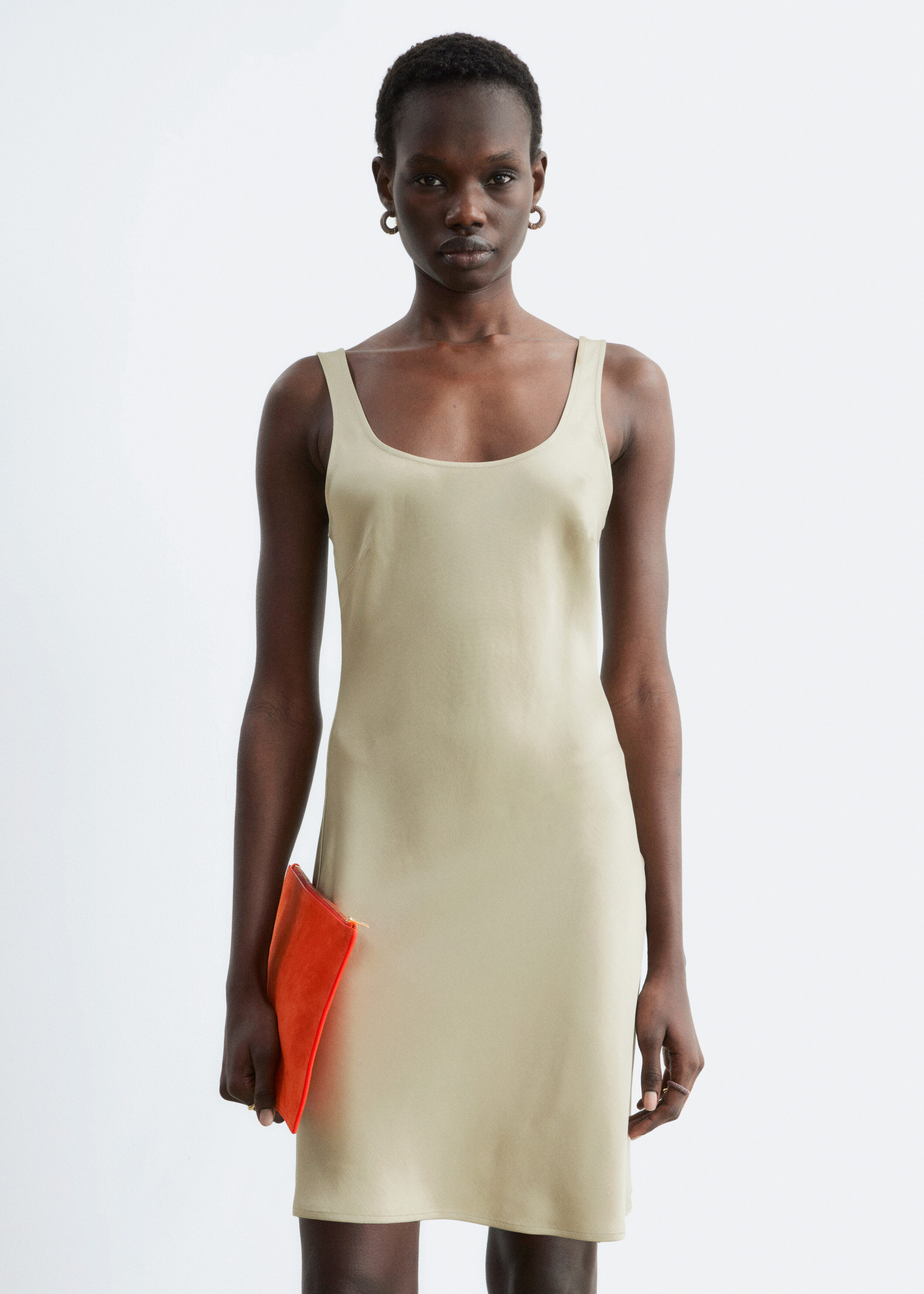 & Other Stories SATIN SLIP MINI DRESS