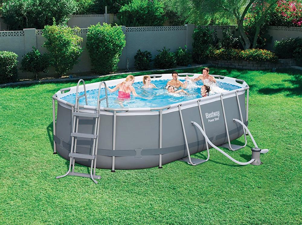 Bestway Piscina fuori terra tubolare in pvc/acciaio Bestway Pw SteelFrame 424x250x100 cm