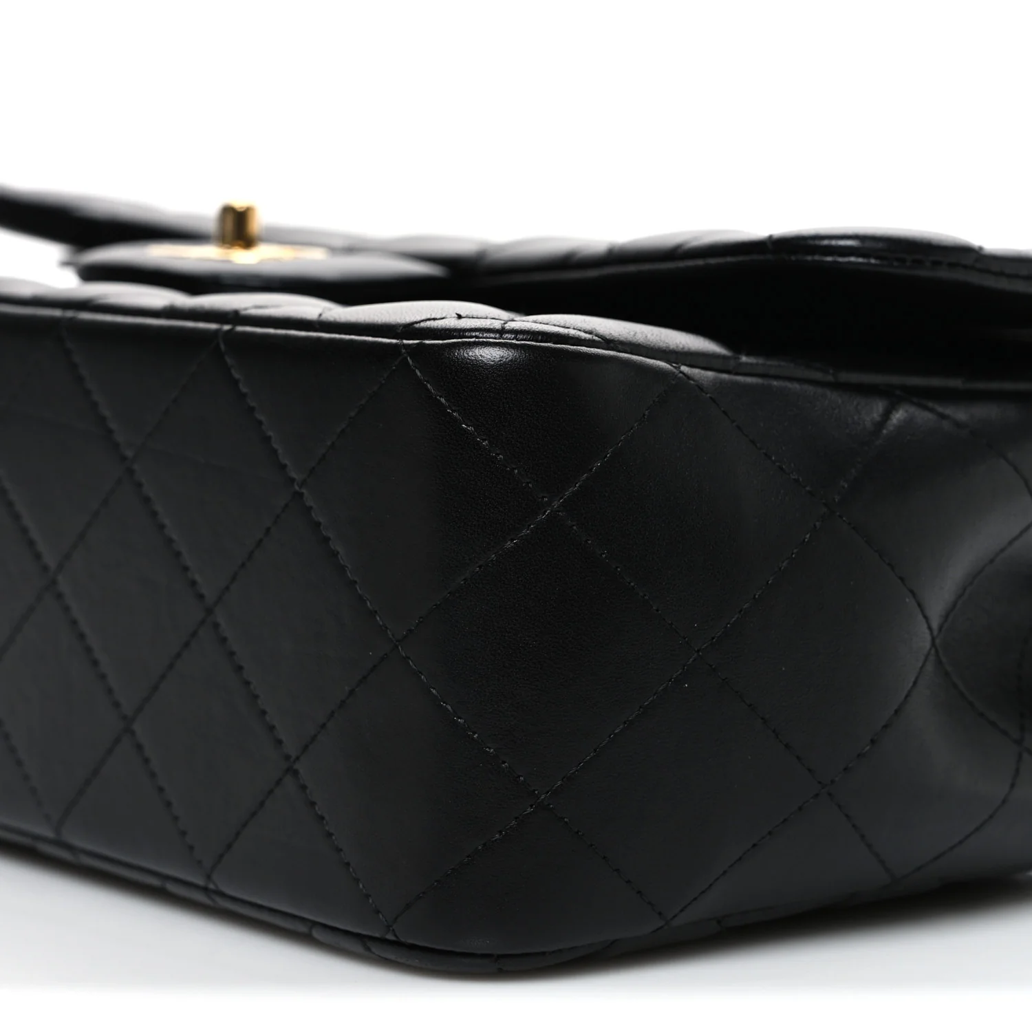 Lambskin Quilted Jumbo Double Flap Black - Top Club