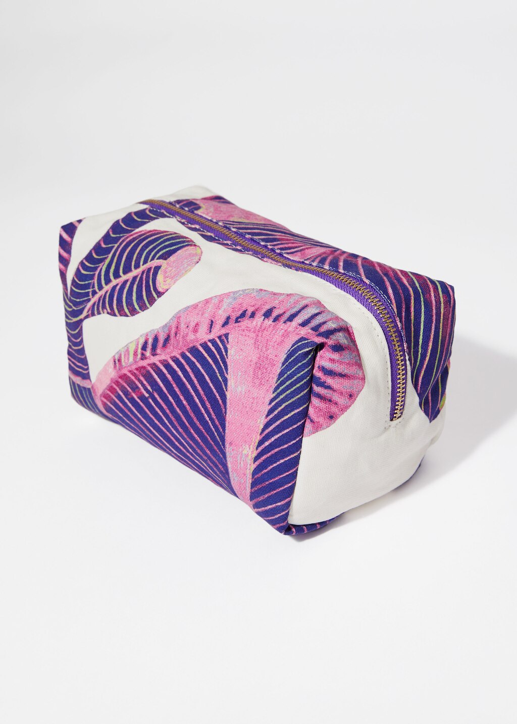 & Other Stories FLEUR DE MIMOSA CANVAS BEAUTY POUCH