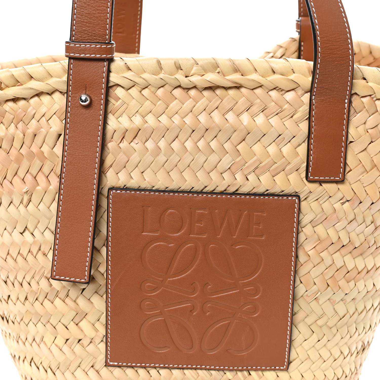 Raffia Large Basket Tote Bag Natural Tan - Top Club