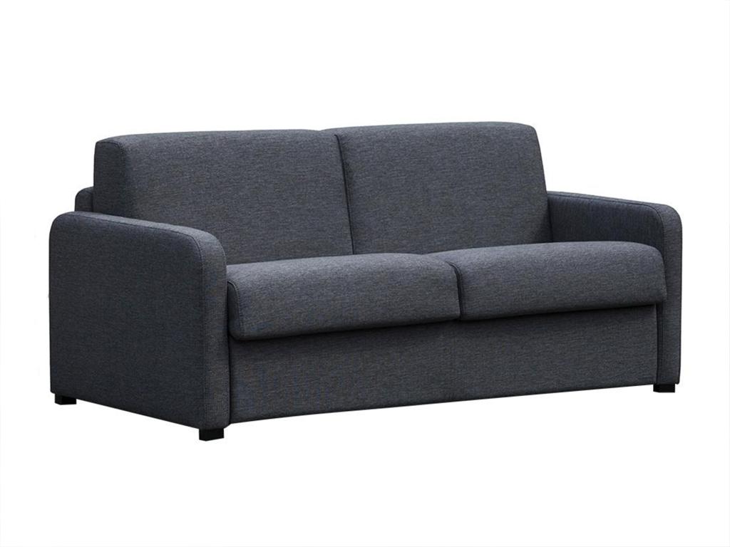 Sofá cama de tres plazas, tela gris