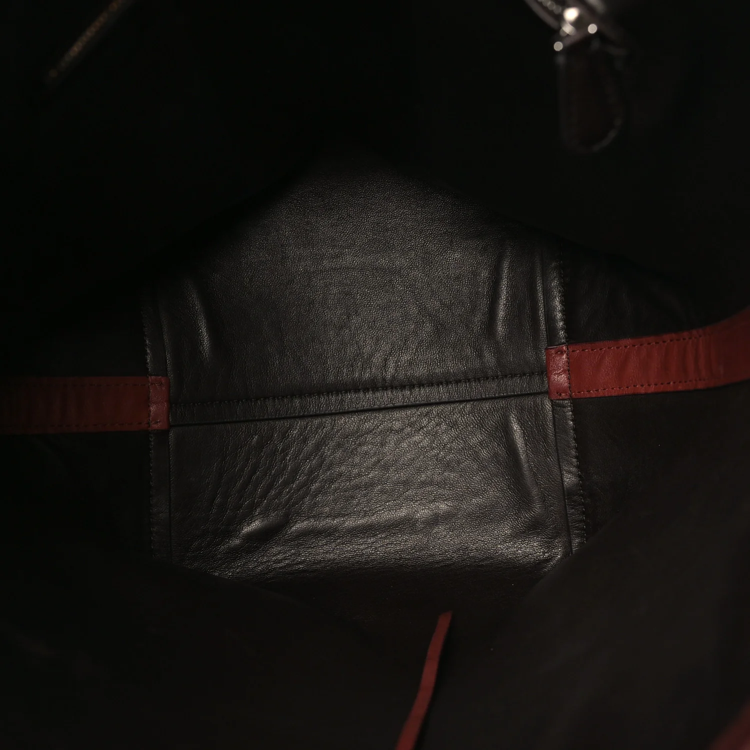 Polished Saddle Calfskin Medium N/S Park Tote Burnt Wood - Top Club