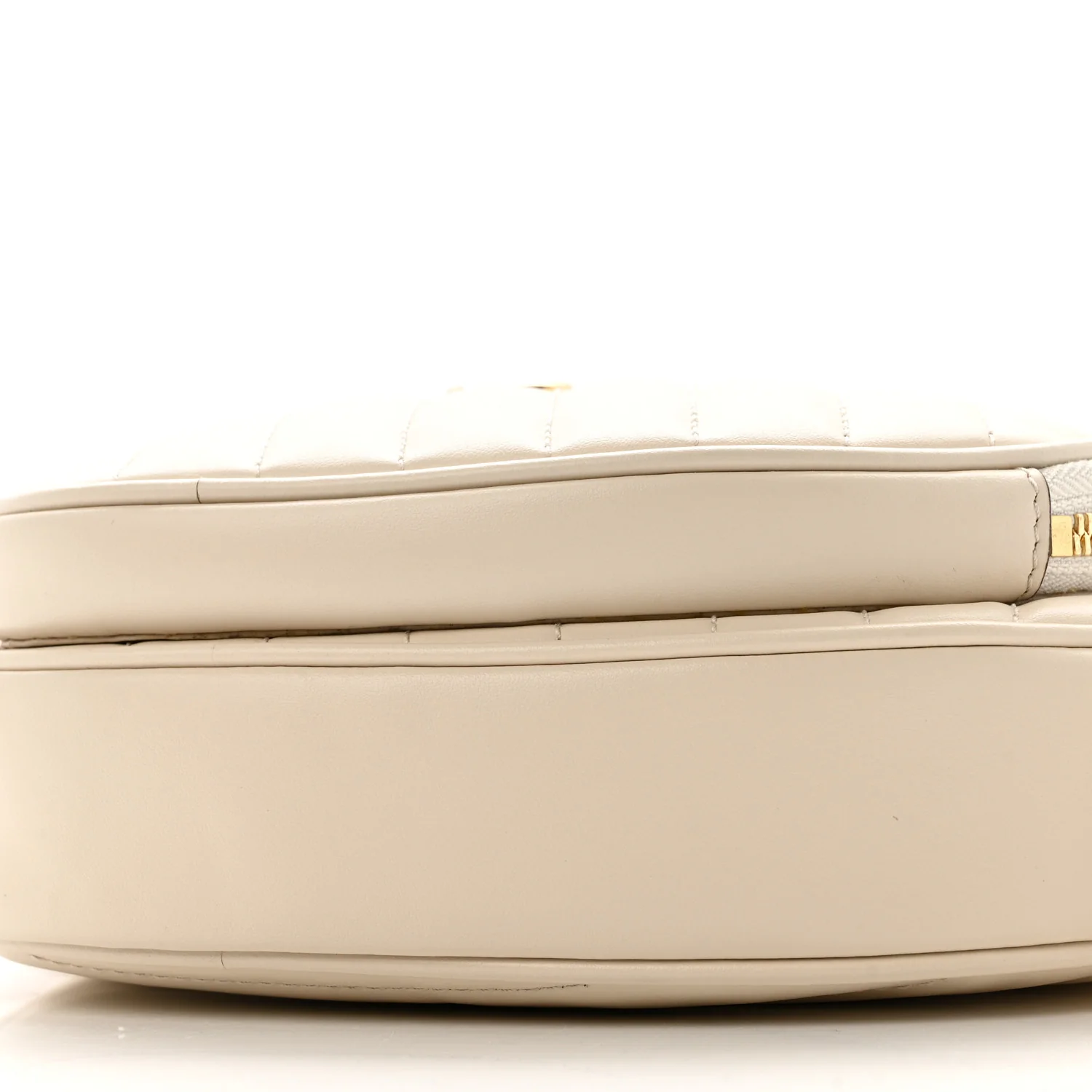 Calfskin Matelasse Diagonal Mini Interlocking G Heart Shoulder Bag Mystic White - Top Club