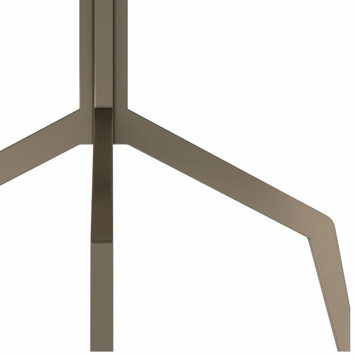 Luxury dining table with travertine table top gray / bronze Ø 120 cm