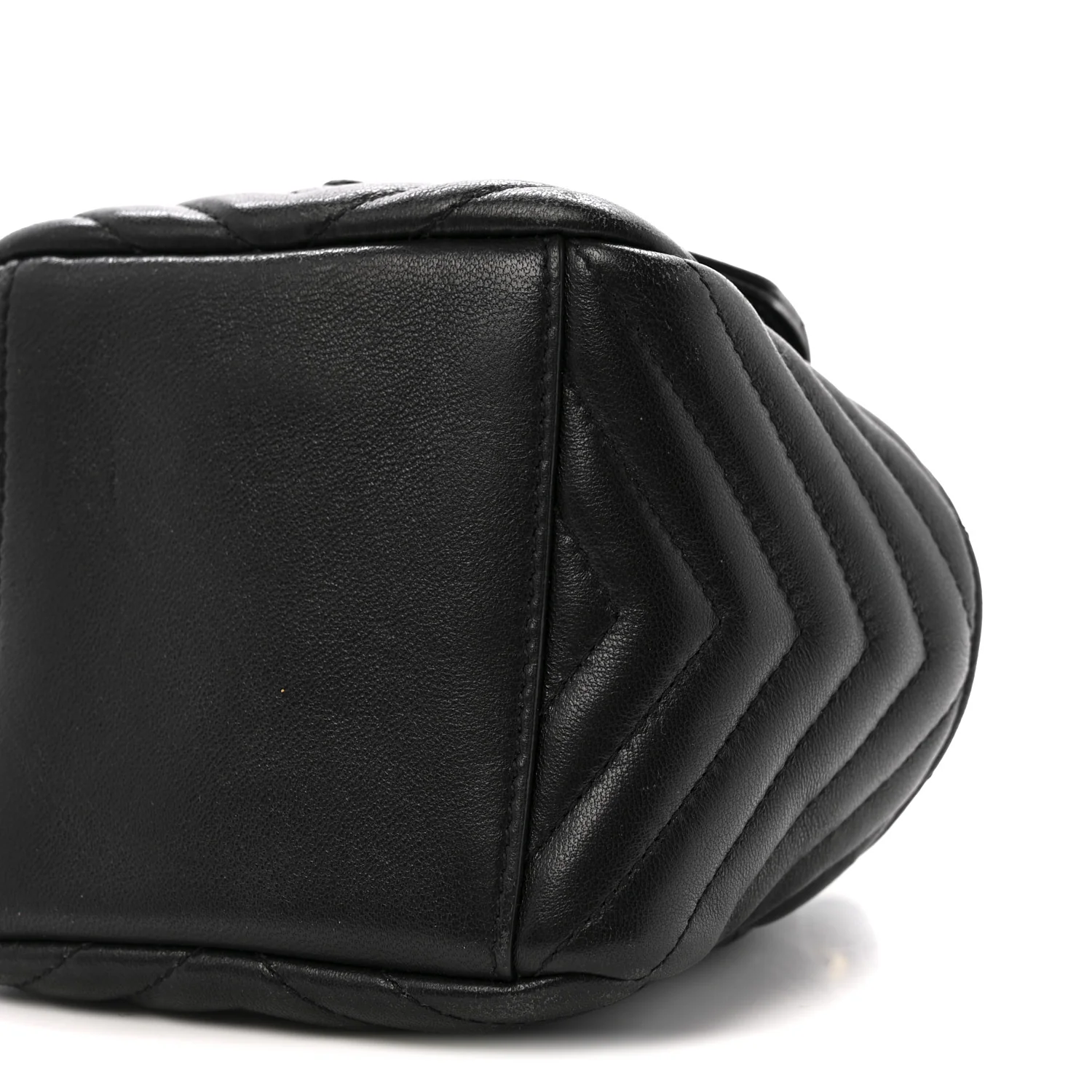 Lambskin Matelasse Monogram Joe Nano Bucket Bag Black - Top Club