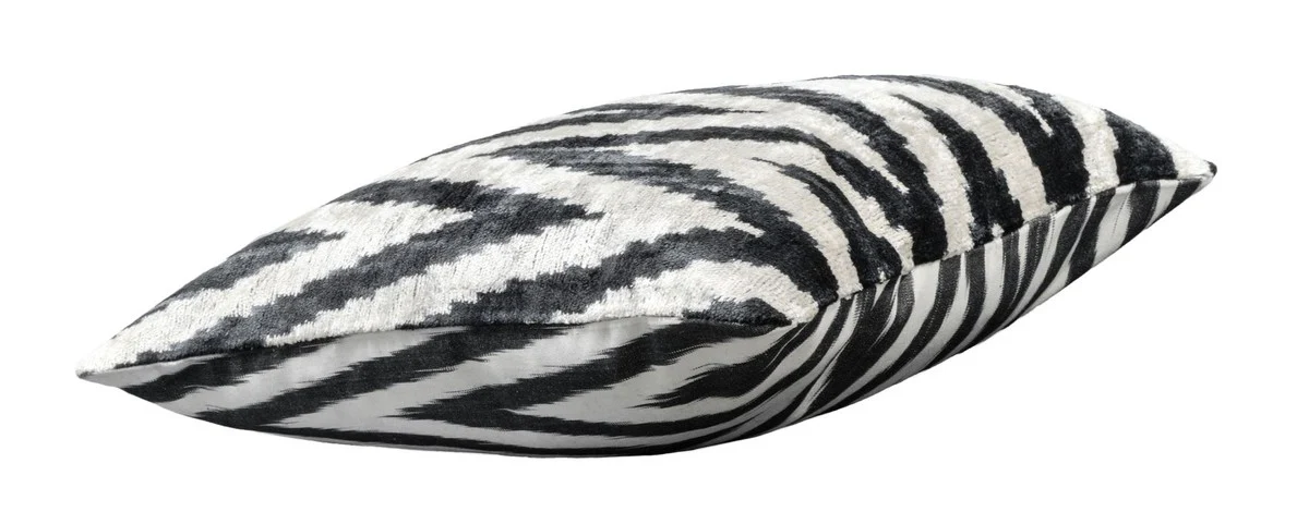 Luxury cushion black / white 40 x 40 cm - living room decoration accessories