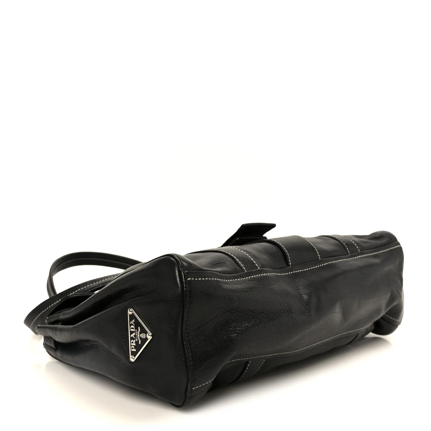 Calf Pocket Shoulder Bag Black - Top Club