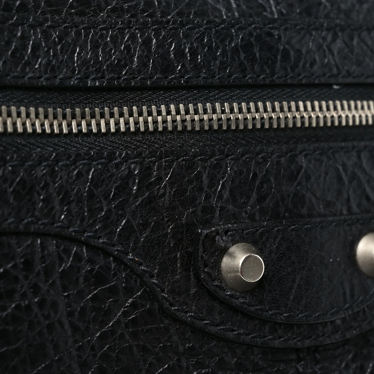 Agneau Classic Silver Hardware Weekender Black - Top Club
