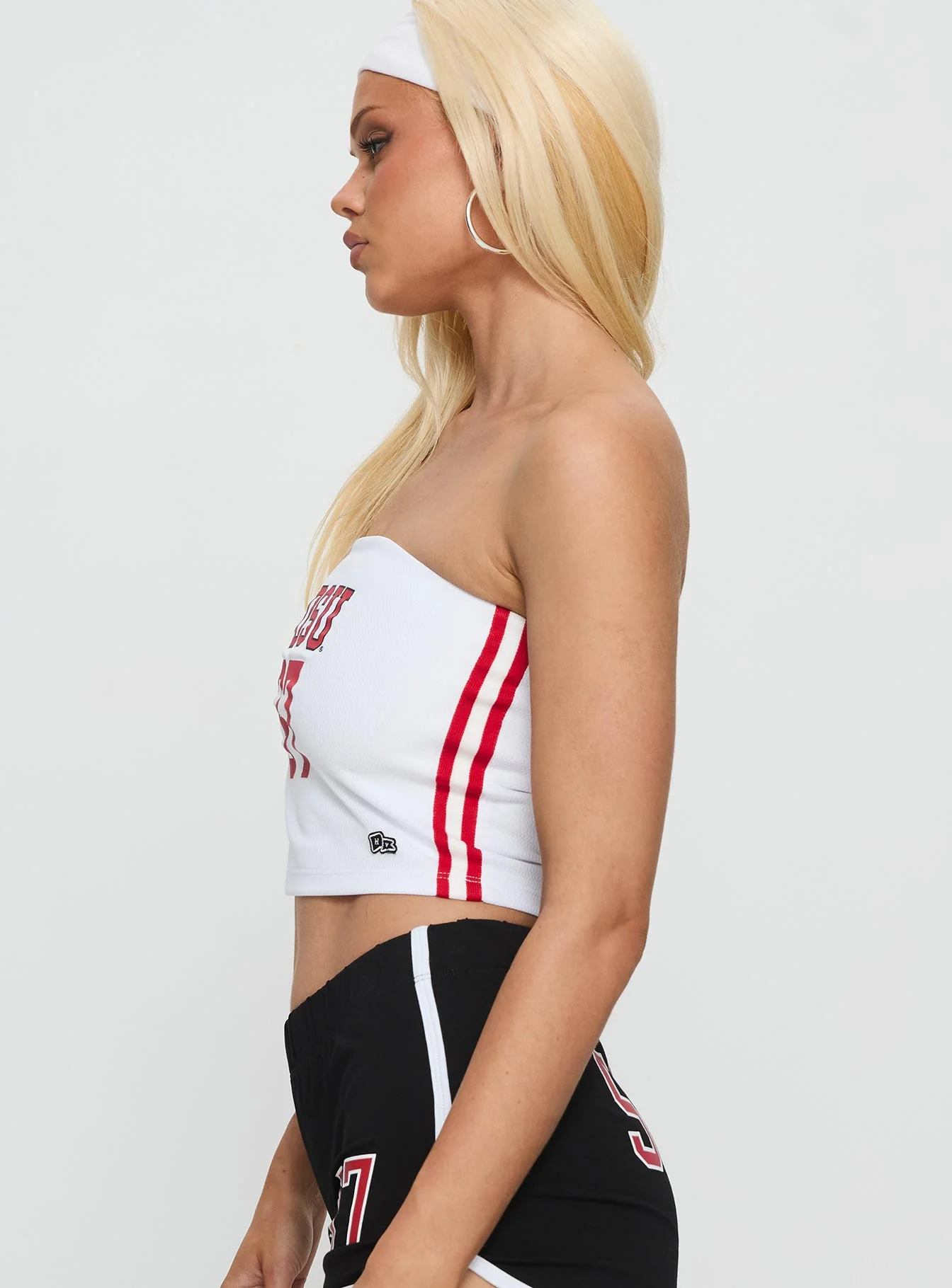 SDSU Jersey Tube Top White