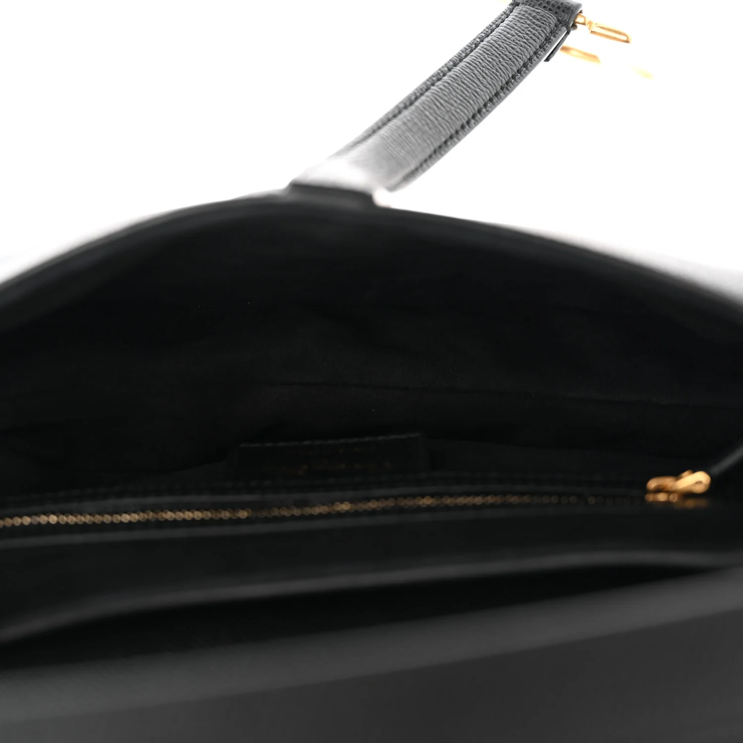Grained Calfskin Saddle Bag Black - Top Club