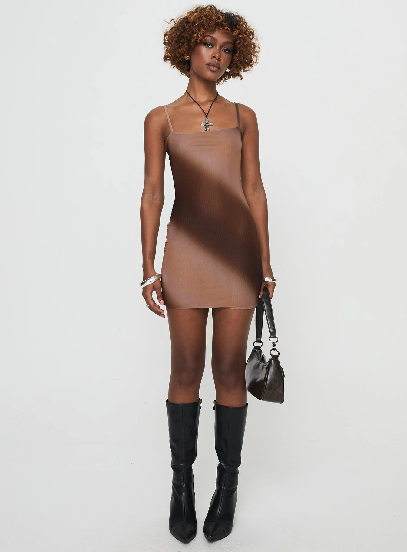 Cullen Mini Dress Chocolate