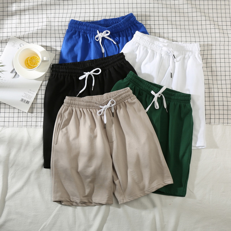 2026 Summer New Ins Loose Fit Trendy Brand Solid Color Shorts Men's Sports Shorts Beach Shorts Fashionable Casual Wear