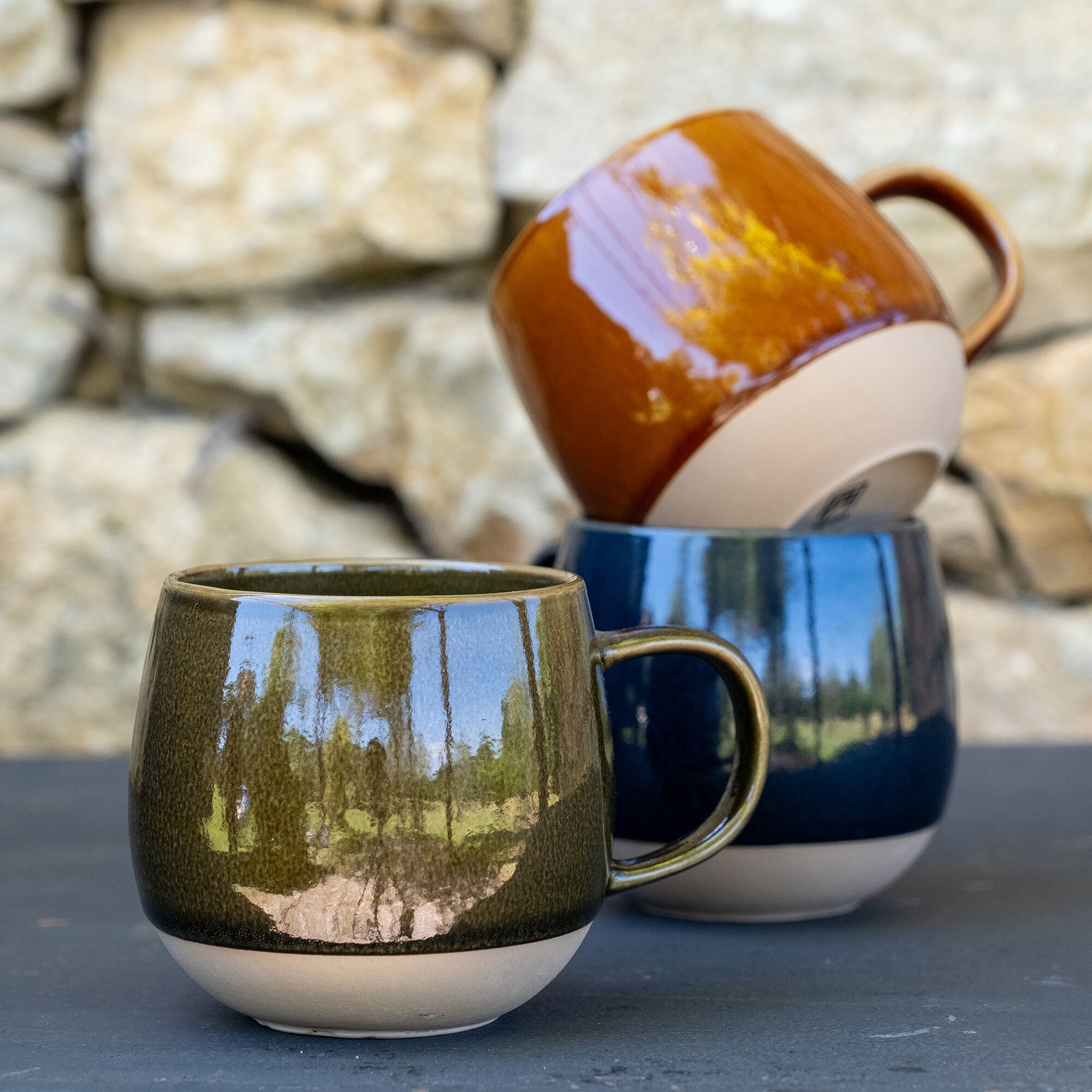 ERI - Mug avec anse en grès 47cl - brun rustrel