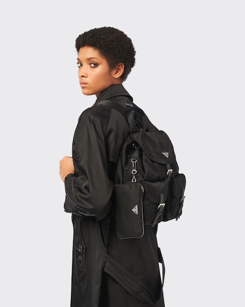 PP Re-Nylon medium backpack- Black - Top Club