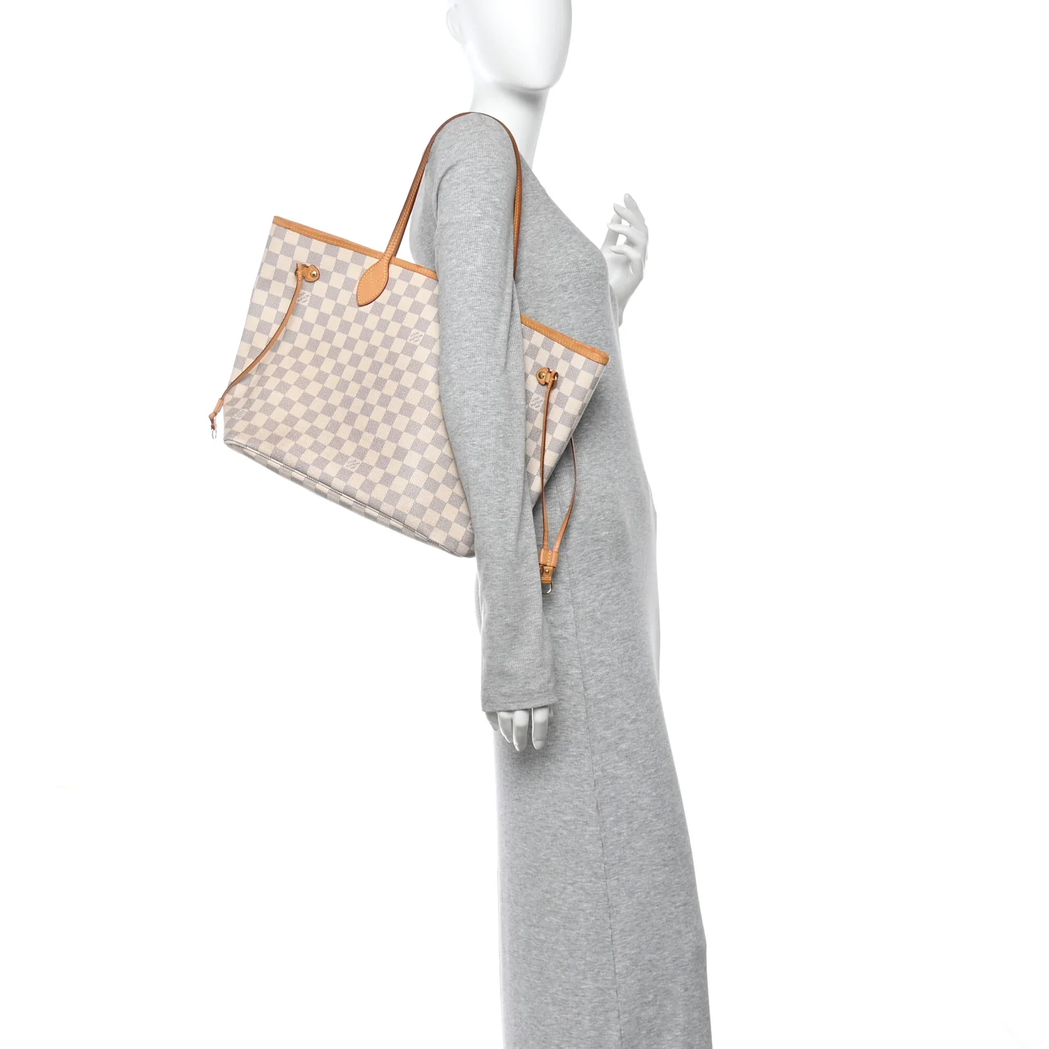 Damier Azur Neo Neverfull MM Rose Ballerine
